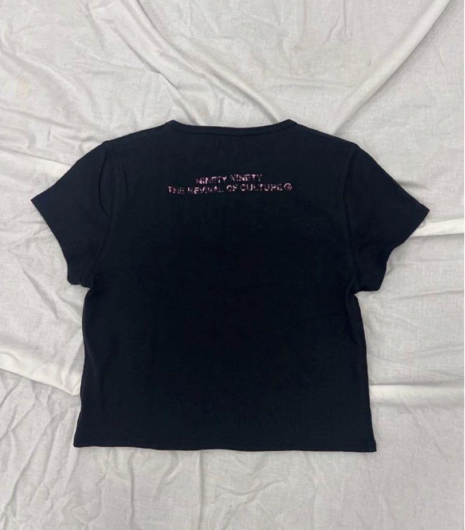9090girl Logo Girl Cropped Tee L Tシャツ 9090 × PIKO 9090 Logo Cropped Tee – YZ