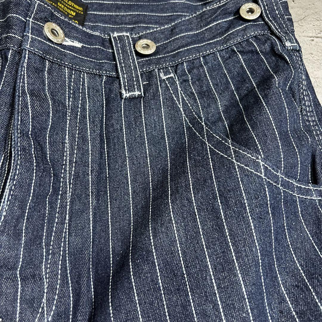 ✅新品未使用 ウォバッシュ　デニム　アメカジ　パンツ　ヒッコリー　ストライプ　S