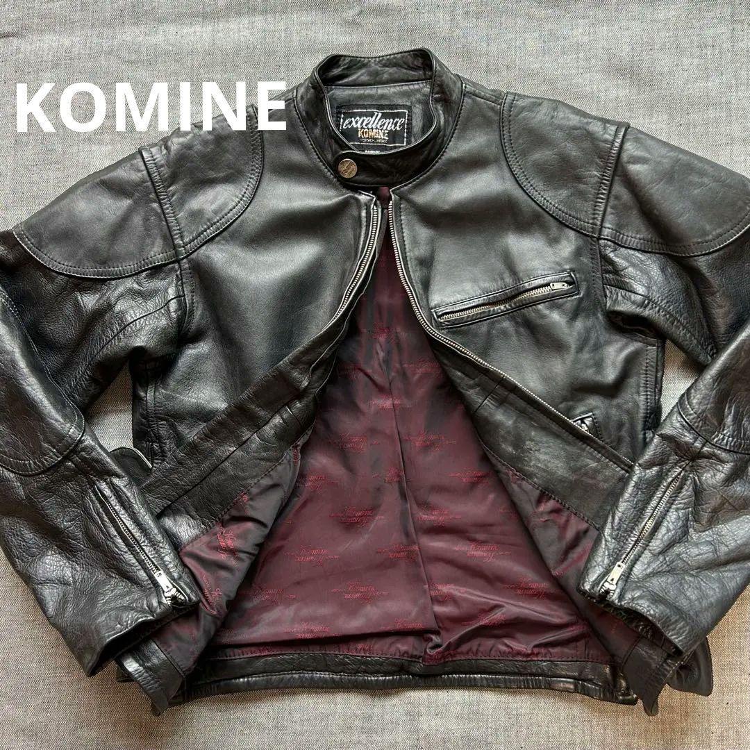 KOMINE シングルライダース　バイカージャケット　レザージャケット　XL