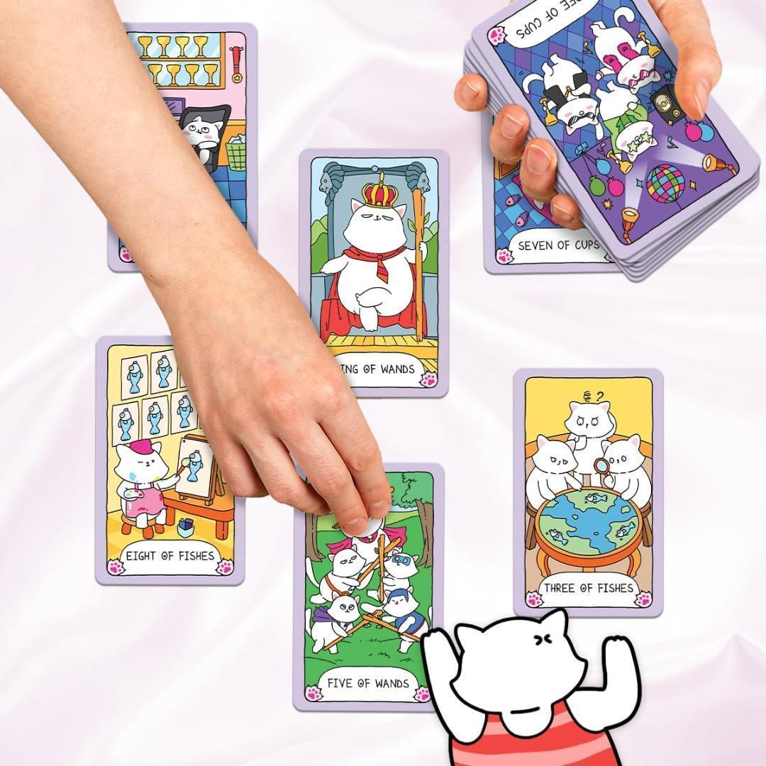 【正規品タロットカード】脱力感満載の可愛い猫たちが楽しくキュートなタロットデッキ 正規品タロットカード】脱力感満載の可愛い猫たちが楽しく