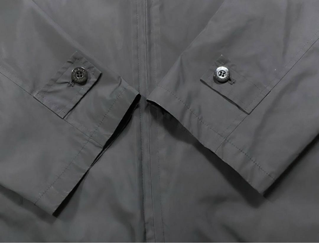 美品 バーバリー ステンカラーコート ライナー付き L LL 黒チェック