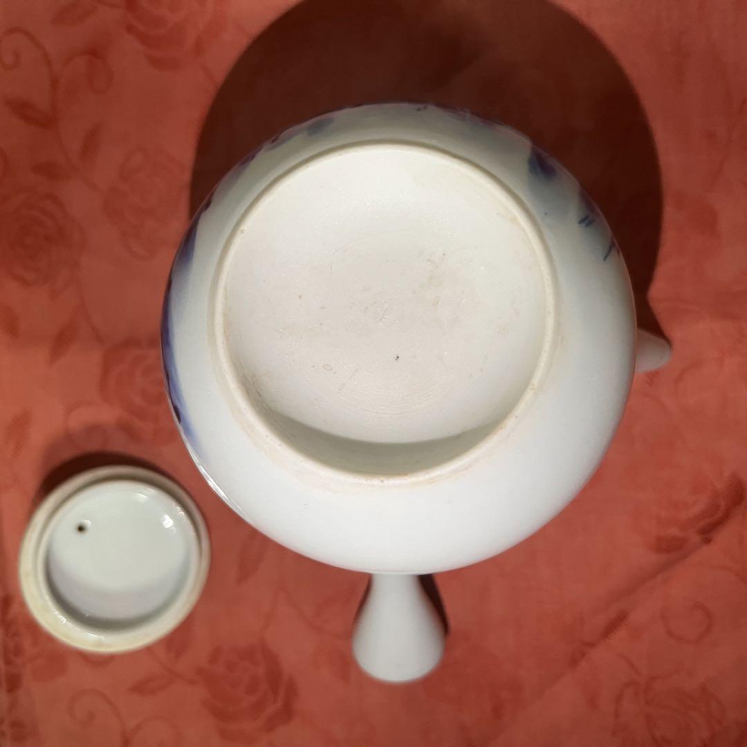 煎茶道具　横手急須　青華急須