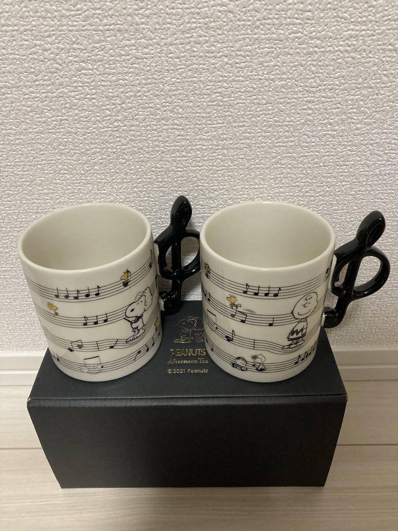 アフターヌーンティーリビングスヌーピー 楽譜柄マグカップ 2個セット