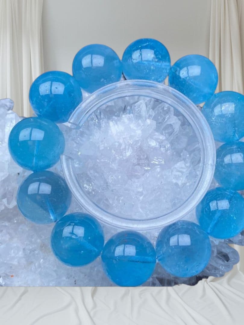 高品質 アクアマリンブレスレット