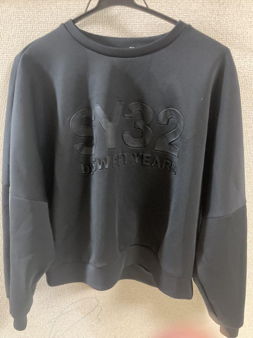 タグなし新品　完売品　SY32 トップス　レディースDOUBLE KNIT 黒