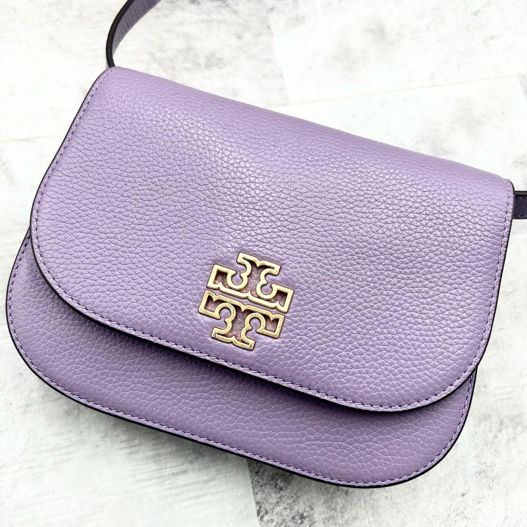 ✨美品✨トリーバーチ　ショルダーバッグ 2way ブリテン　レザー　パープル