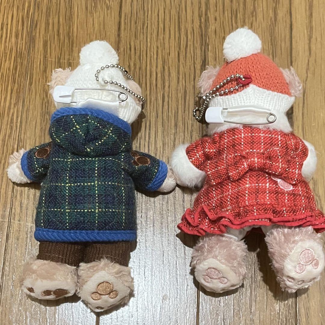 ダッフィー　シェリーメイ ぬいぐるみバッジ　トゥインクルウィンター