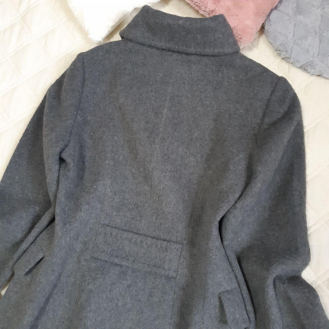 美品 EPOCA ❤  高級アンゴラ 羊毛  Pコート 釦 裏地 40 グレー