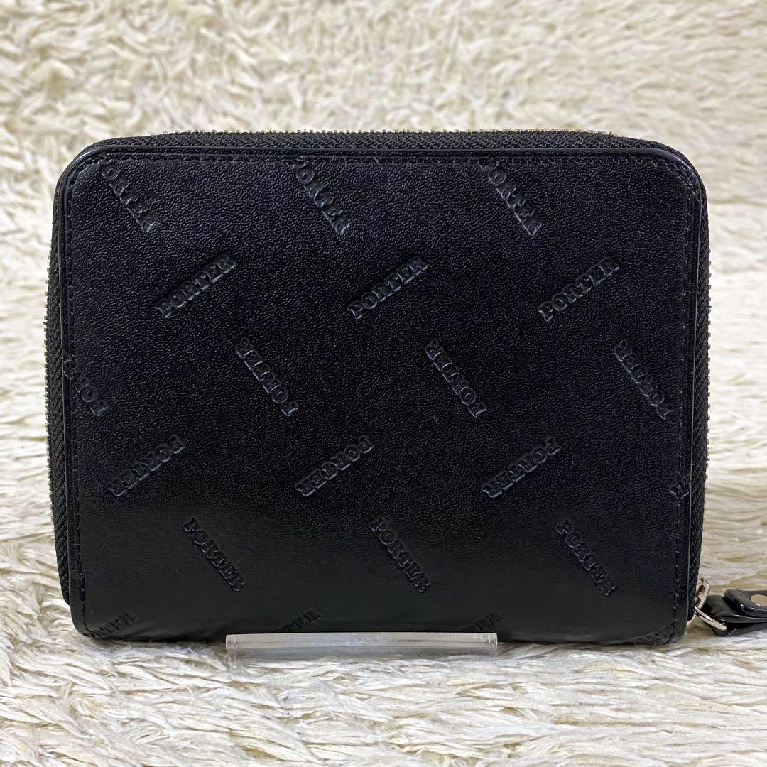【極美品】ポーター エンチェイスウォレット ラウンドジップ ブラック 黒