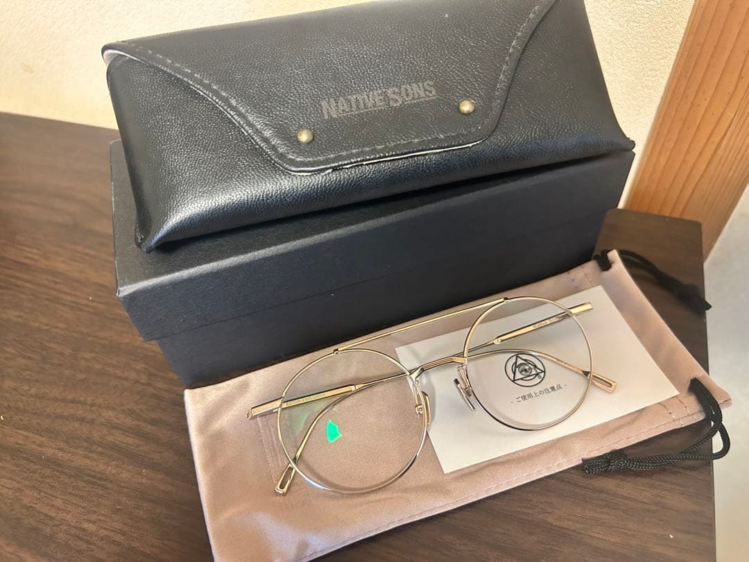 NATIVE SONS ASTON EXP ゴールド メガネ