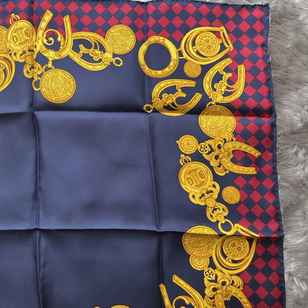 新品 セリーヌ CELINE ヴィンテージ スカーフ 大判 シルク トリオンフ 画像5