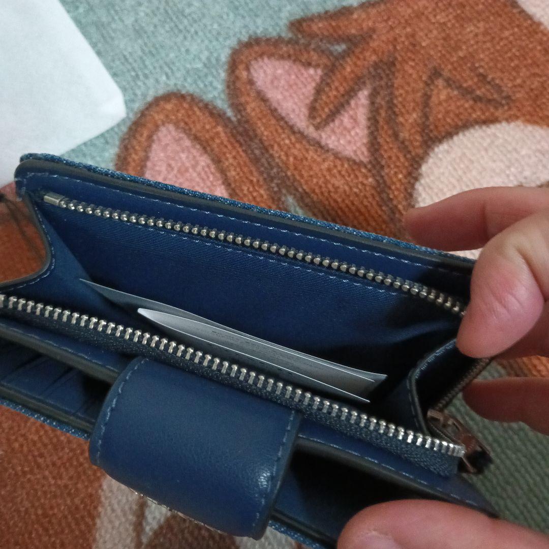 COACH デニム 三つ折り財布 保存袋付き