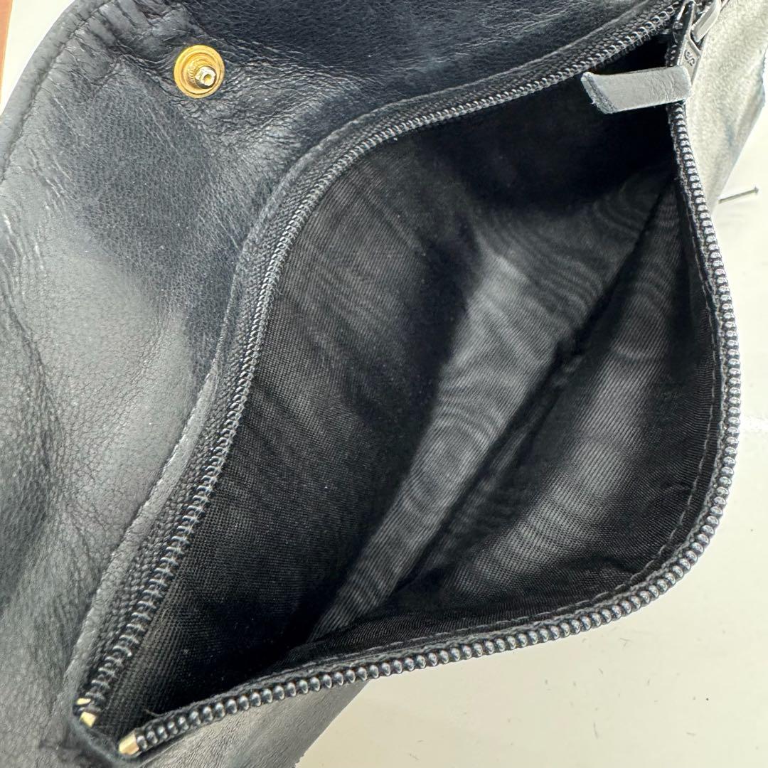 [鑑定済] CHANEL ヴィンテージシャネル　ココマーク 長財布 レザー