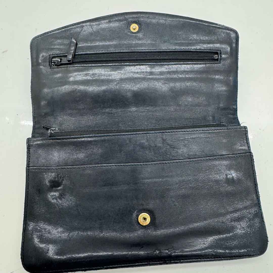 [鑑定済] CHANEL ヴィンテージシャネル　ココマーク 長財布 レザー