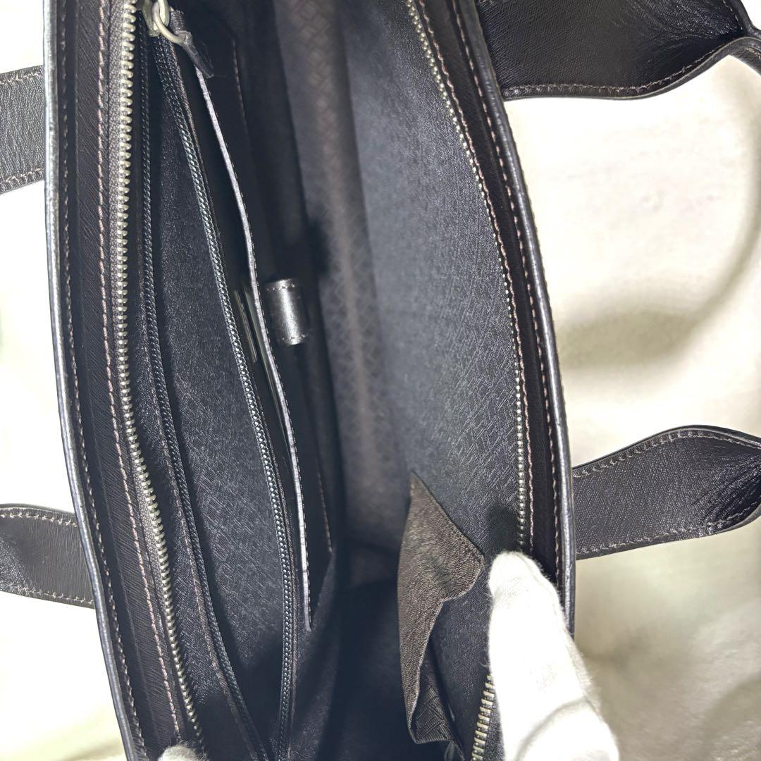 【美品】dunhill◆ビジネスバッグ/レザー/BLK/