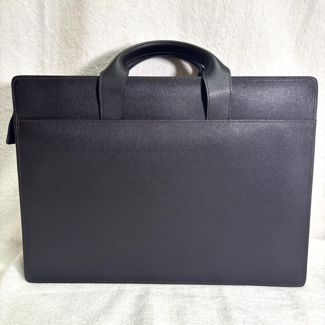 【美品】dunhill◆ビジネスバッグ/レザー/BLK/
