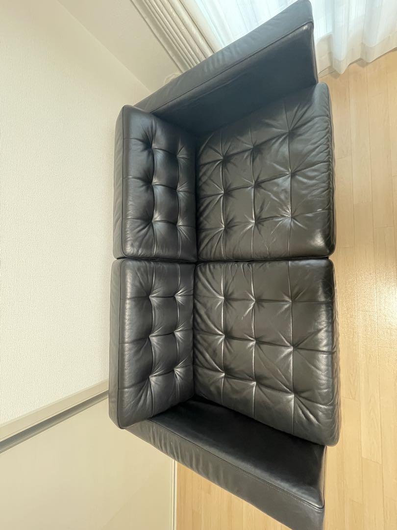 革ソファー 2人掛け　IKEA LANDSKRONA