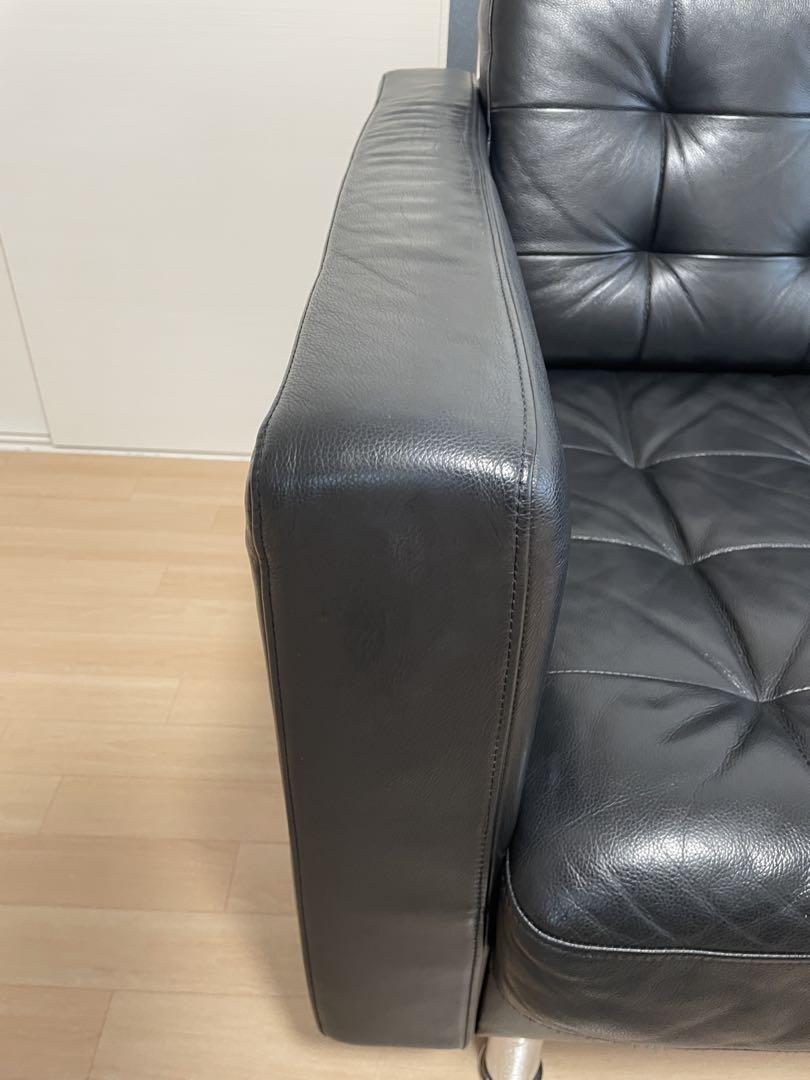革ソファー 2人掛け　IKEA LANDSKRONA