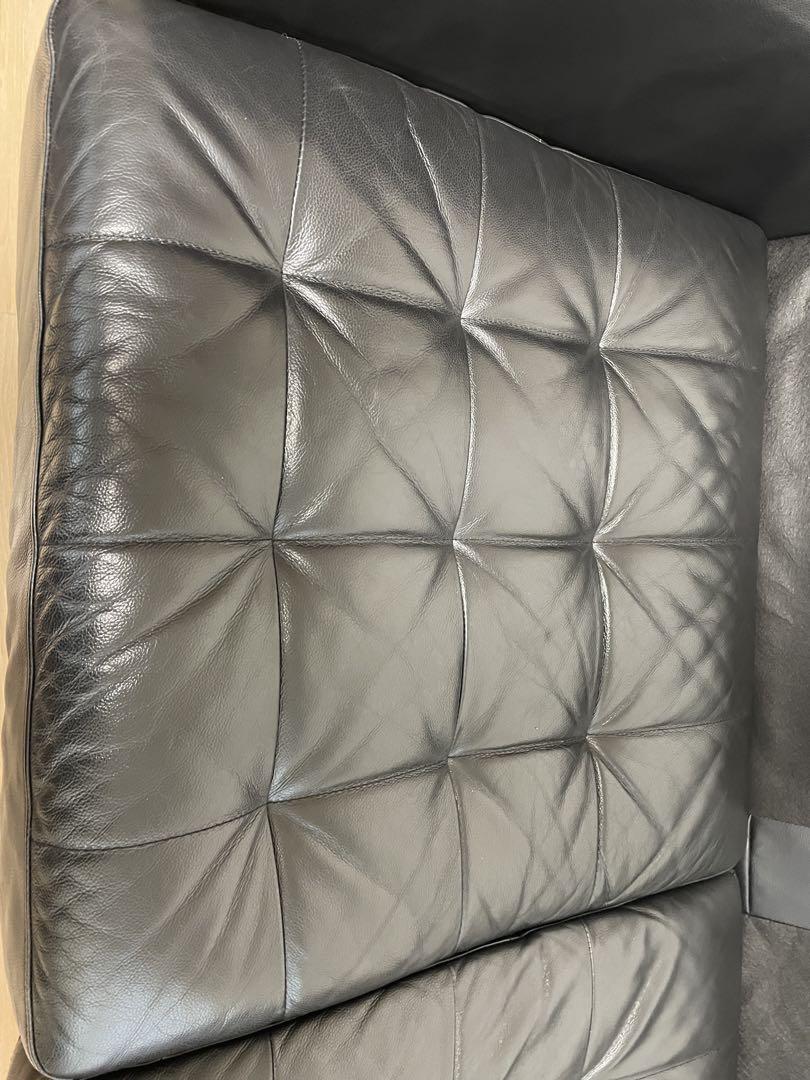 革ソファー 2人掛け　IKEA LANDSKRONA