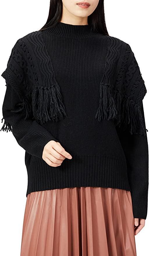 【美品】[リリーブラウン]フリンジケーブルプルオーバー  LWNT215082