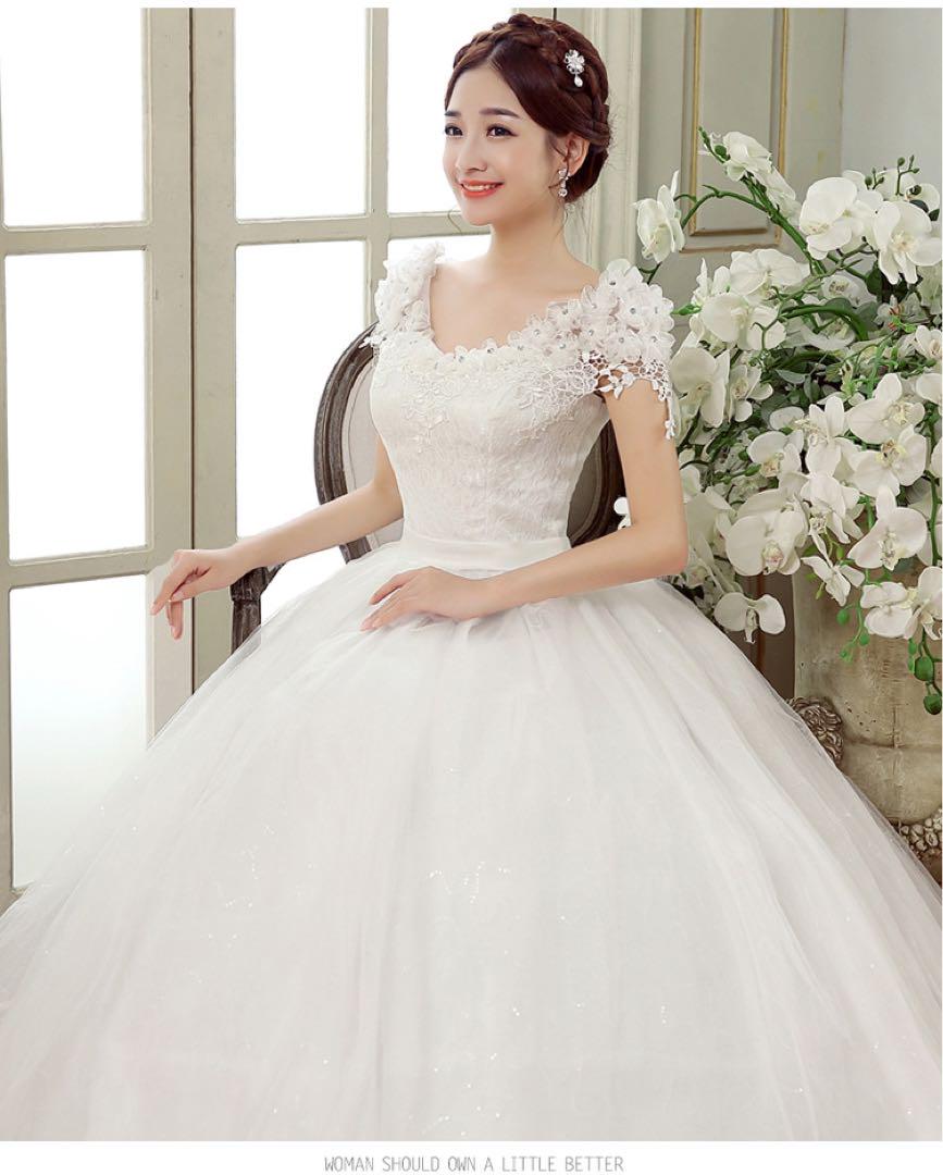 ウェディングドレス Aライン ホワイト　6L 結婚式　プリンセスドレス