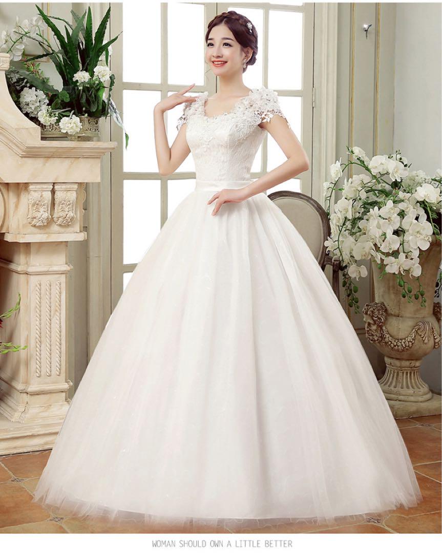 ウェディングドレス Aライン ホワイト　6L 結婚式　プリンセスドレス