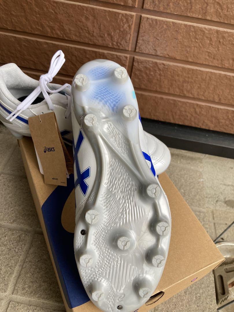 asics サッカーシューズ ホワイト/ブルー　25.5cm