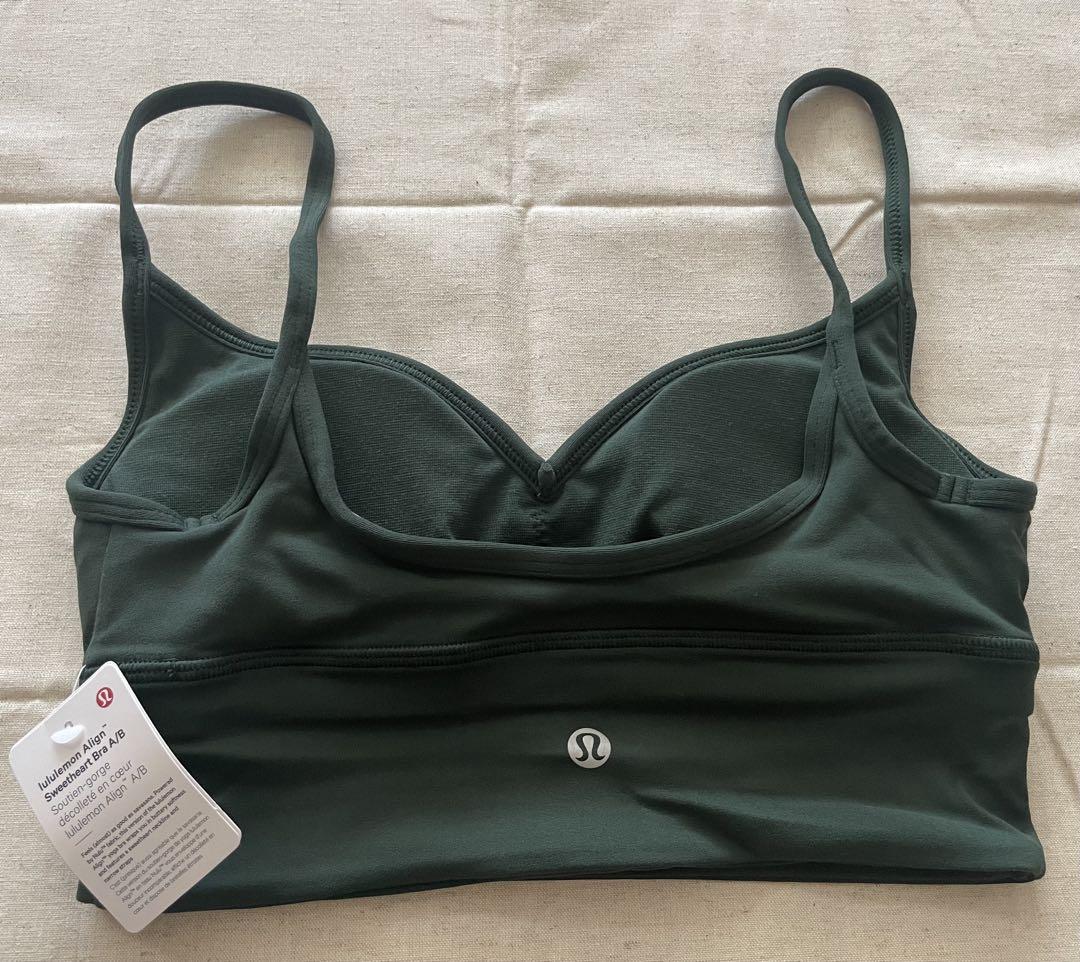 新品 ルルレモン Align Sweetheart Bra （グリーン、4）