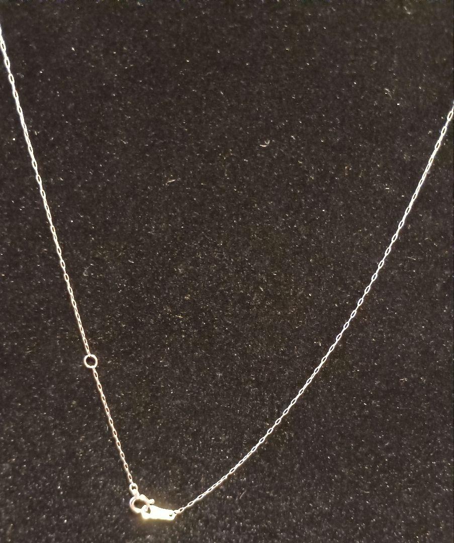 K18 18金 WG 一粒 ダイヤモンド ネックレス 0.05ct 0.6g