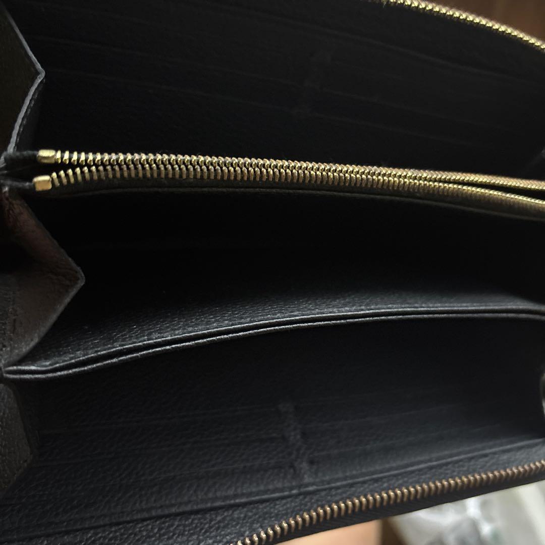 アンプラント ブラック ジッピーウォレット VUITTON ヴィトン 長財布 黒