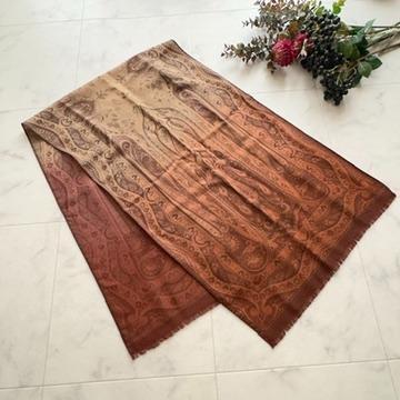 ETRO エトロ 美品 ペイズリー柄 ストール ウールシルク