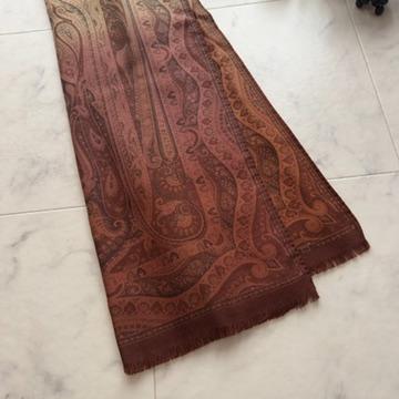 ETRO エトロ 美品 ペイズリー柄 ストール ウールシルク