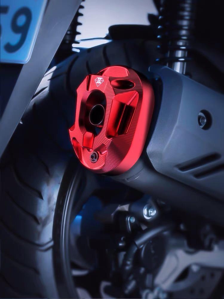 PCX125 PCX160 マフラーエンドカバー エンドキャップ レッド