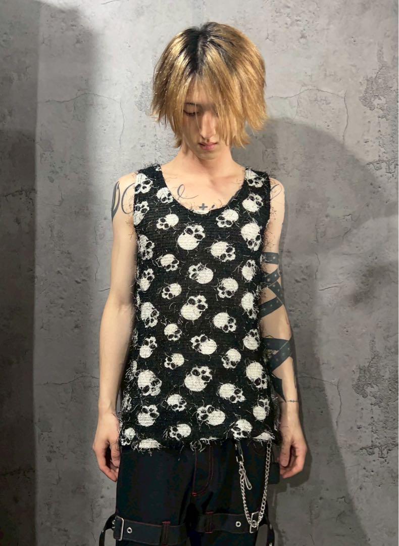 トップス \"Unknown\"Design Skull Tank-Top