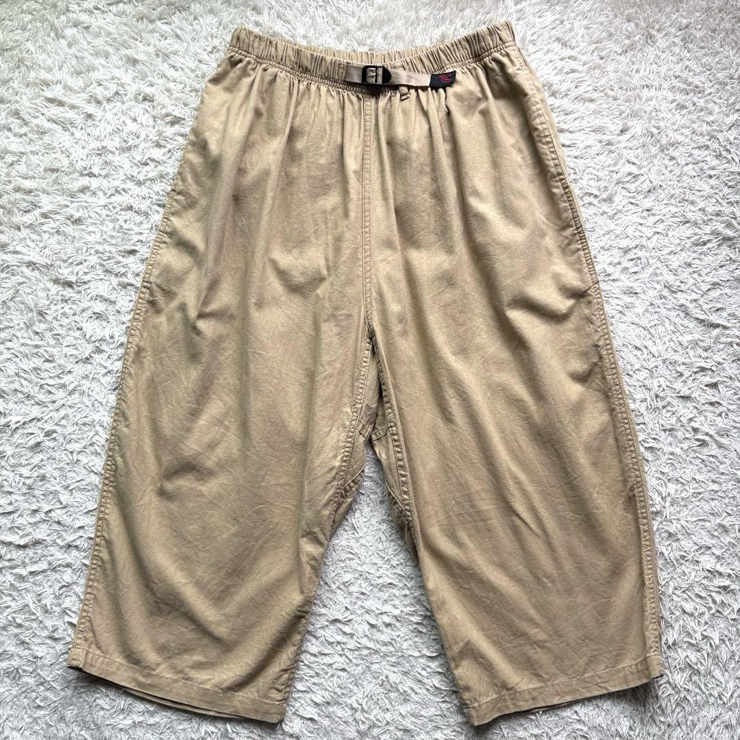 ★リネン混合★ GRAMICCI チノパン ワイドパンツCHINO ベージュ