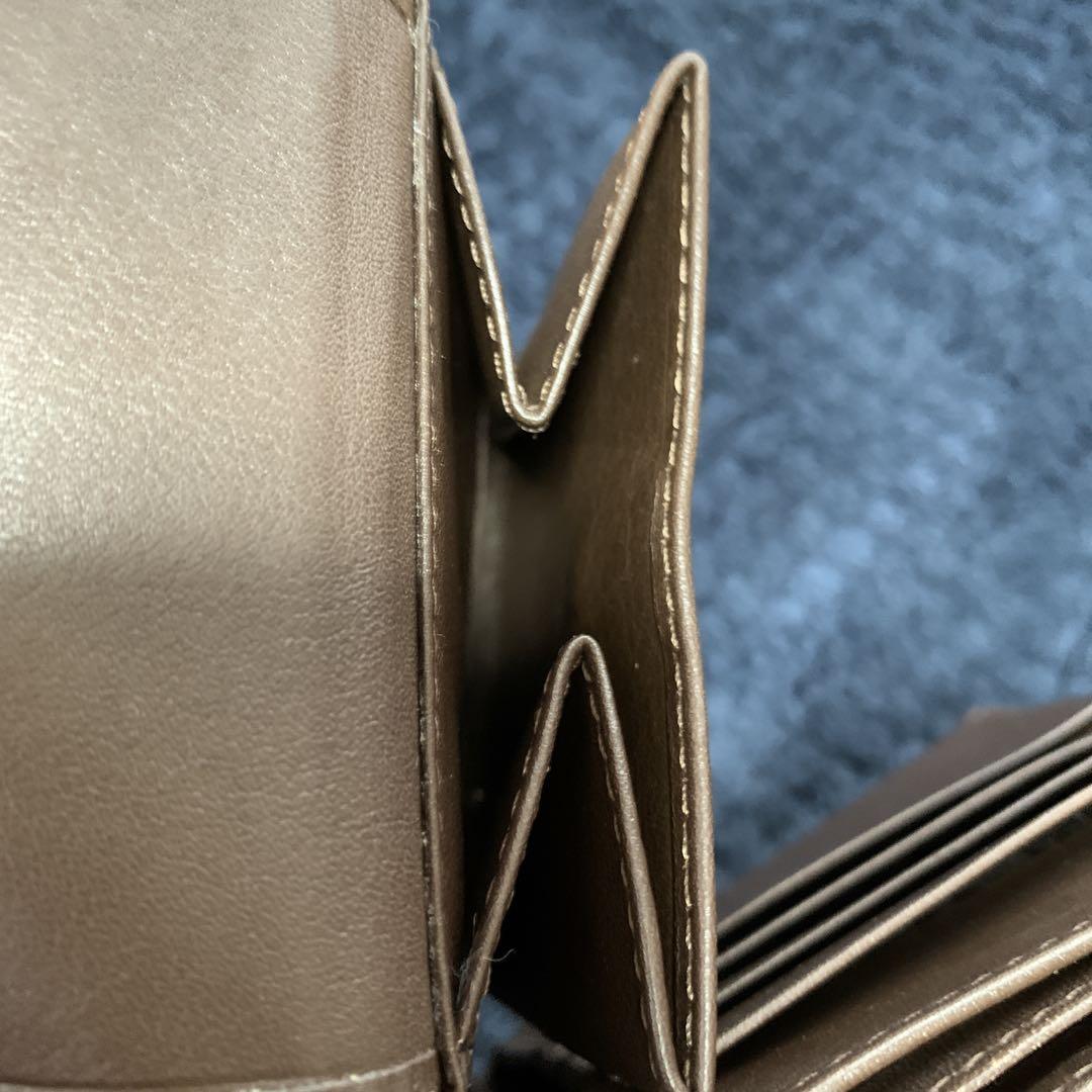 te226ページ　LOEWE 二つ折り財布 ブラウン レザー美品中古品