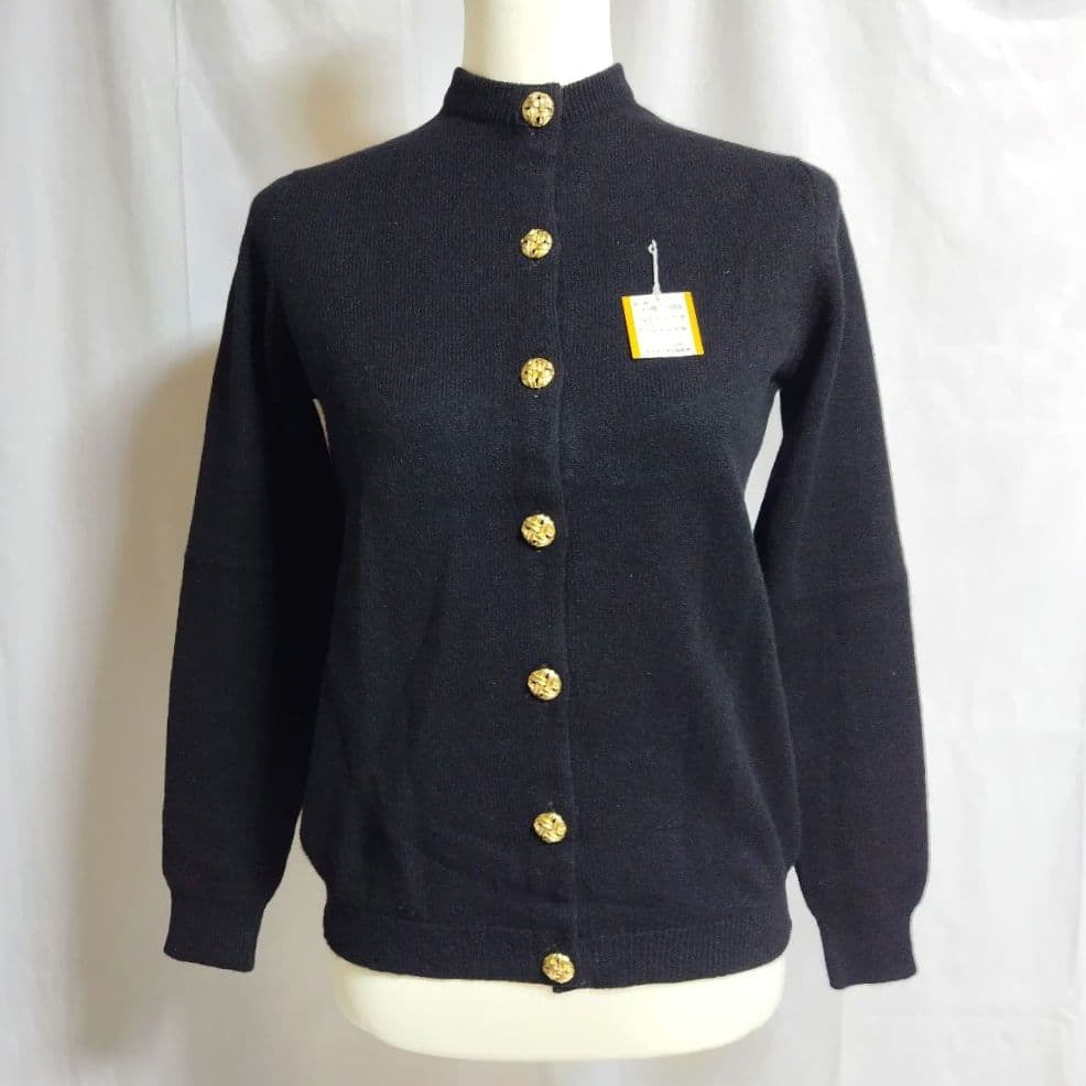 barrie バリー カシミヤ 黒 カーディガン 金ボタン スコットランドS