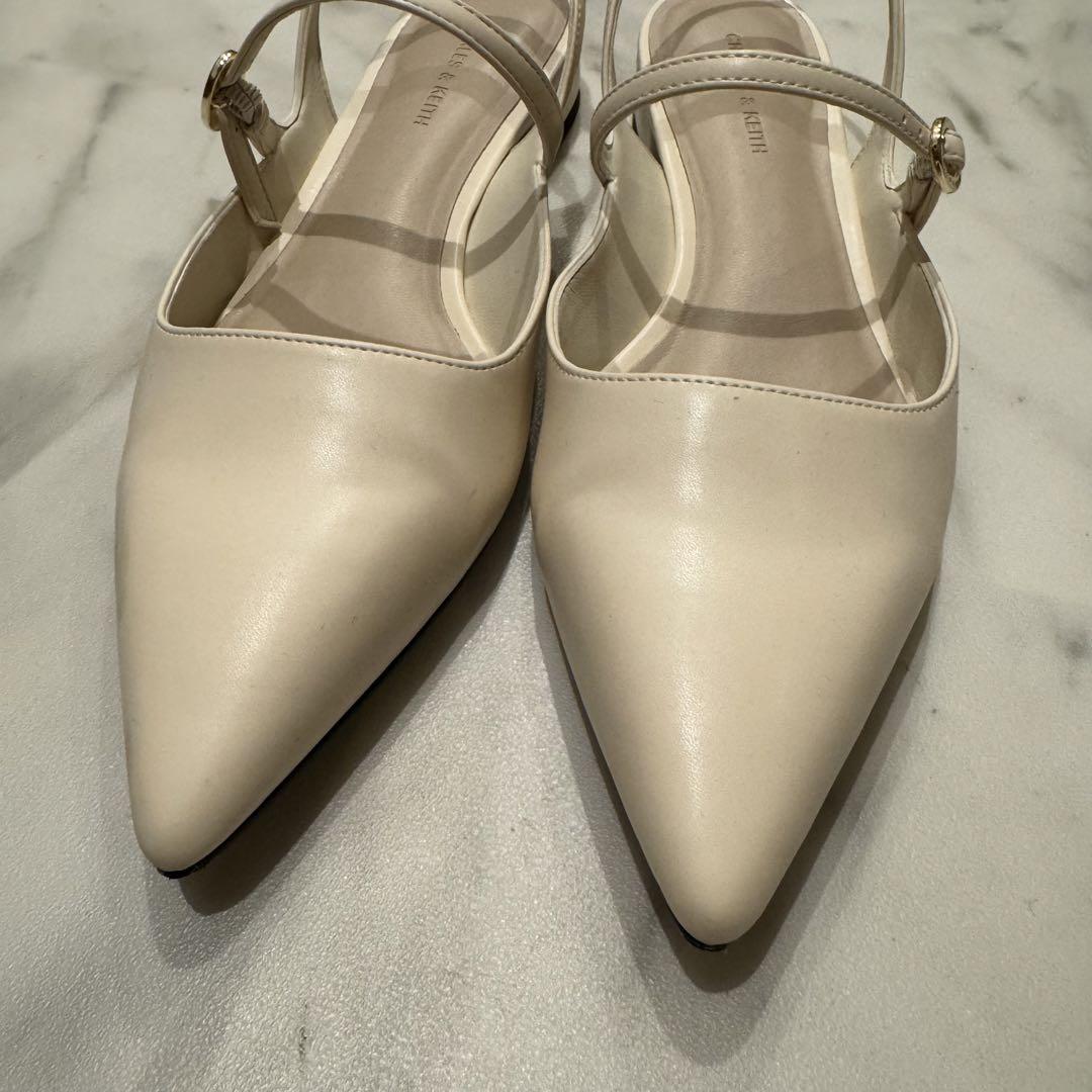 CHARLES & KEITH スリングバック メリージェーンフラット 37