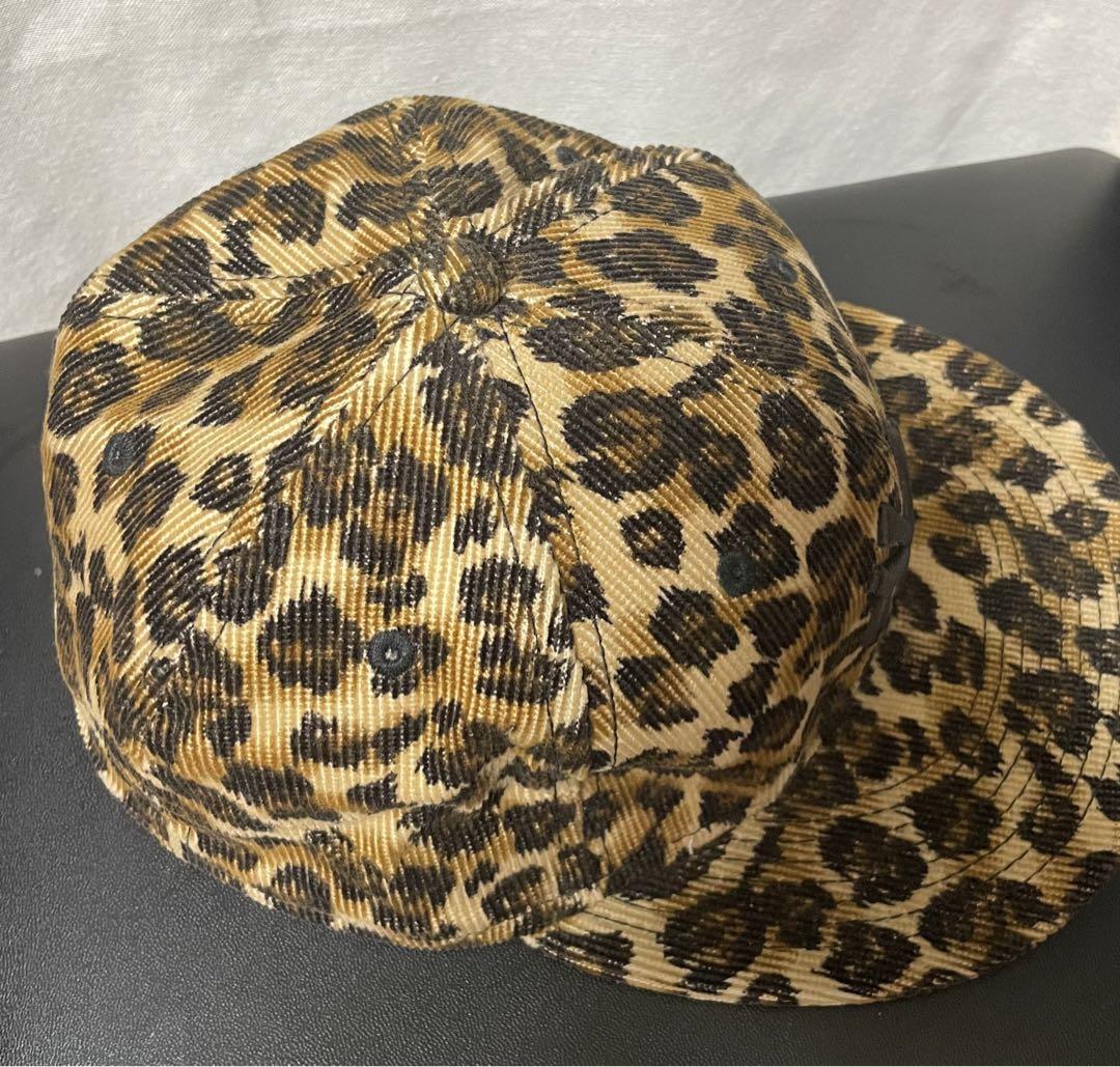 y2k New Era ヤンキース vintage キャップ ヒョウ柄 激レア NEW ERA - y2k New Era ヤンキース vintage キャップ ヒョウ柄