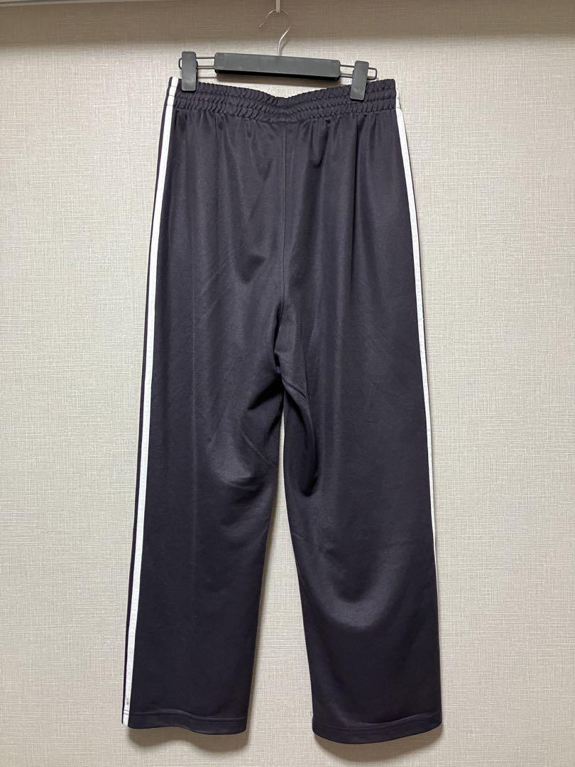 adidas ジャージ トラックパンツ オーロラブラック パープル 白ストライプ