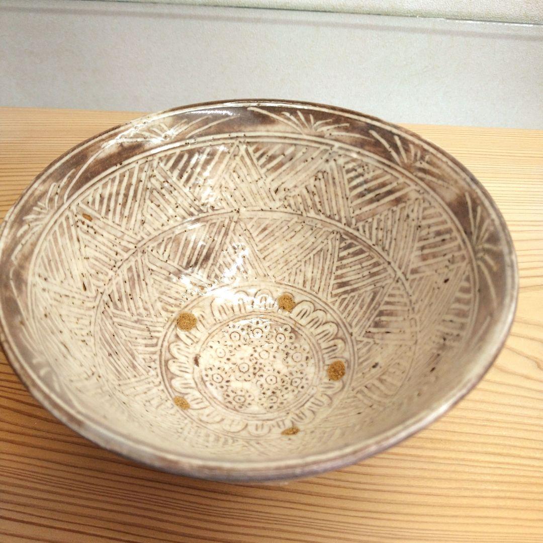 佐久間勝山 片口水次 松古窯 茶道具 茶道具 期間限定特価 三島写茶碗(松古窯 佐久間勝山)鵬雲斎大