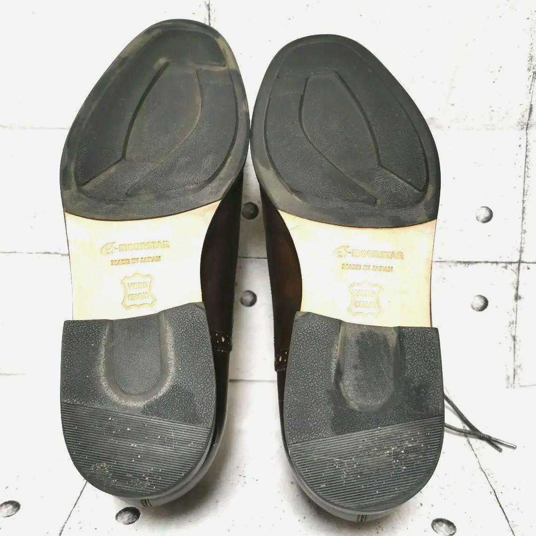 【超美品】moonstar 内羽根ストレートチップ BW0101CL