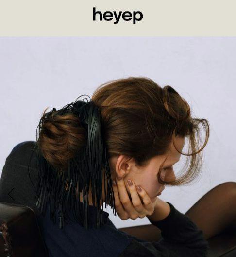 【HYPE】Faux Leather Fringe Scrunchie