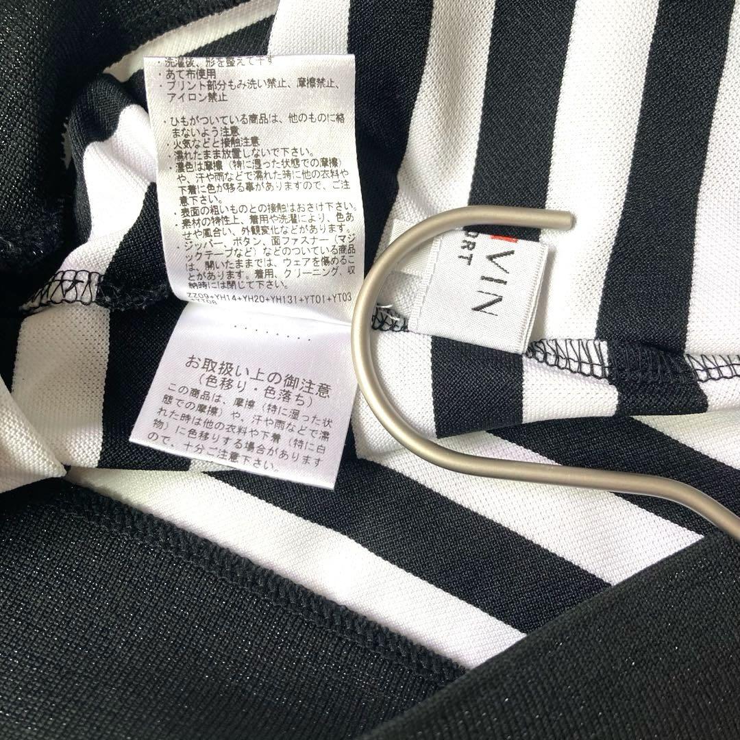 美品　ランバンスポール　ゴルフ　ボーダー　モックネック　ノースリーブ　38