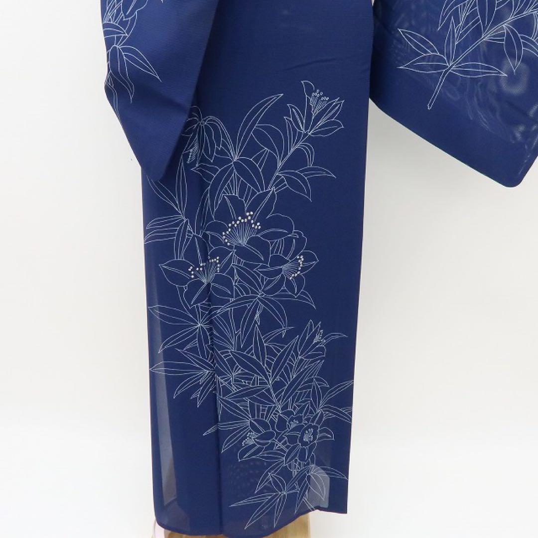 美品 正絹 居敷当付 銀糸刺繍 絽 訪問着 着物 A2937 - メルカリ