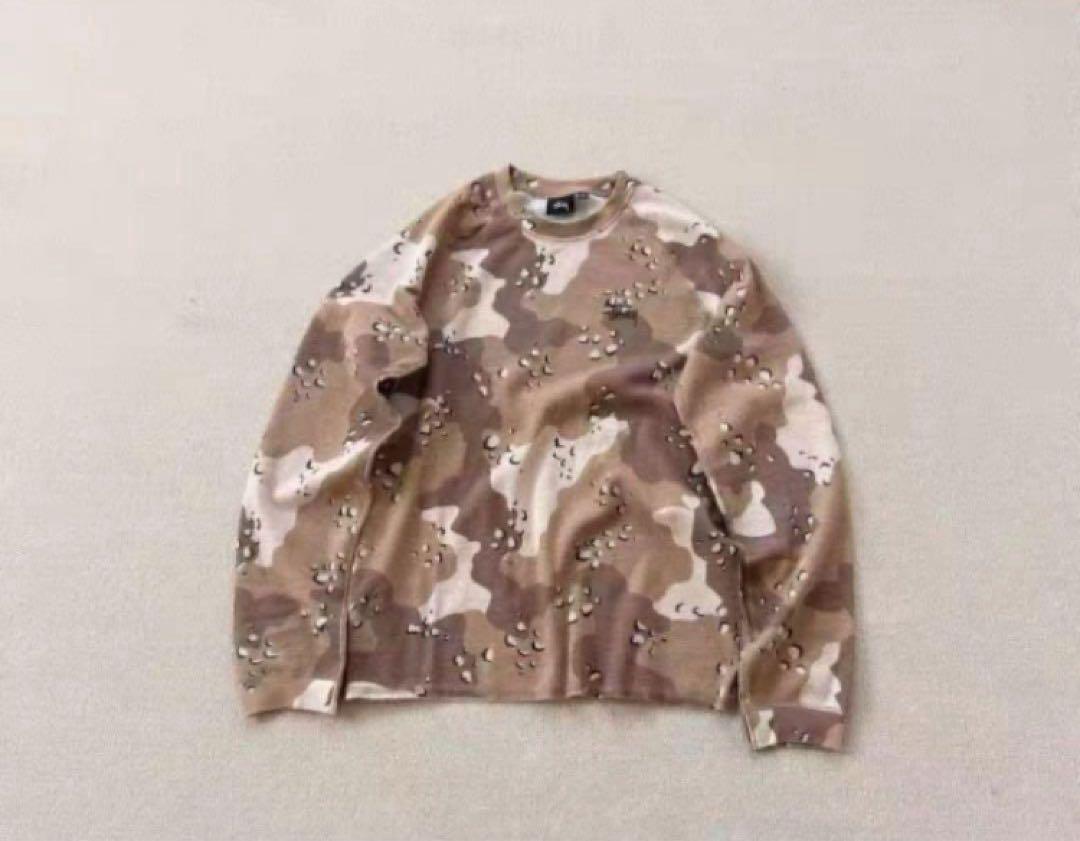 美品 Stussy Raglan Thermal L/S DESERT CAMO