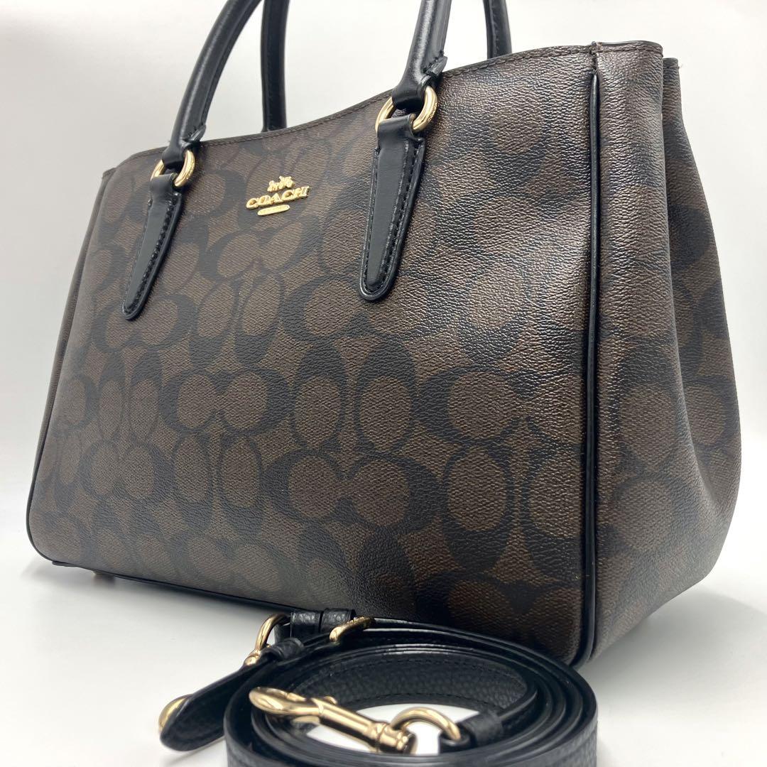 展示品 COACH コーチ シグネチャー PVC レザー 2WAY ハンド