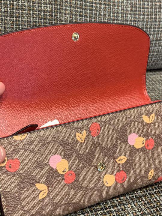 COACH 長財布 ブラウンシグネチャー×チェリー 4gMIQ-m94245957481 コーチ お得特価