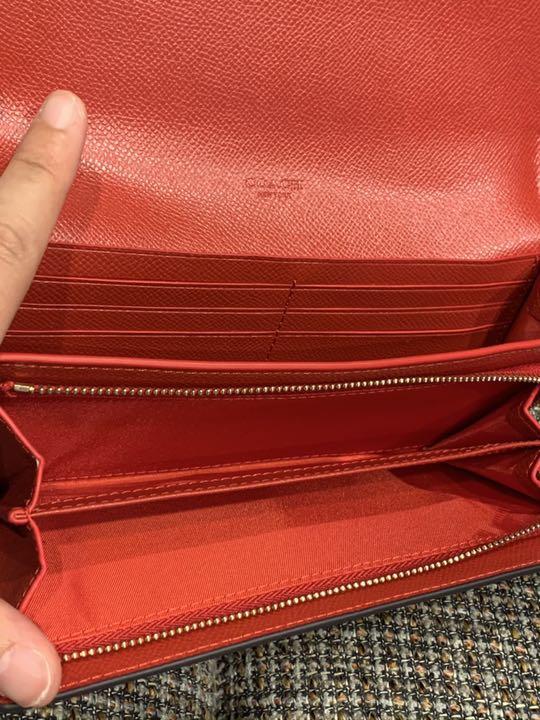 COACH 長財布 ブラウンシグネチャー×チェリー 4gMIQ-m94245957481 コーチ お得特価