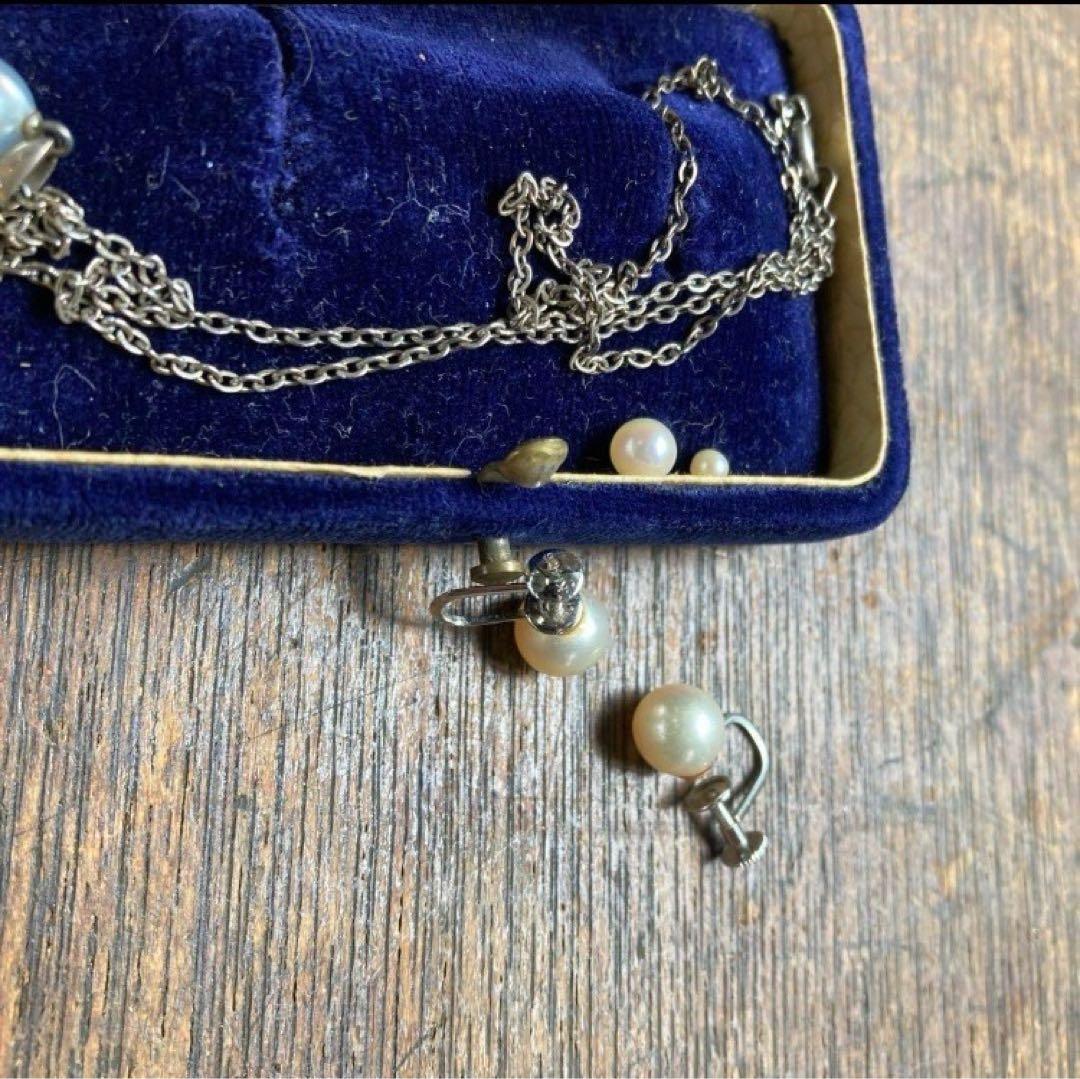 本物保証 14金 古い真珠 イヤリング ネックレス その他真珠粒 まとめて